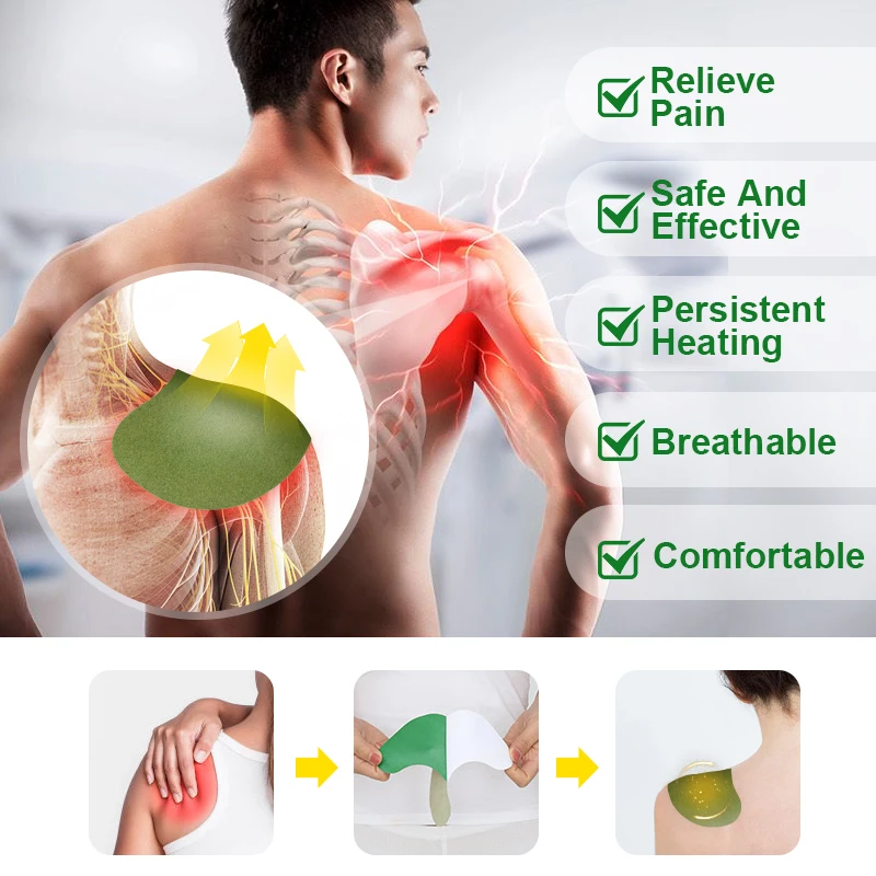 12pcs Wormwood Shoulder Pain Medical Plaster Cervical Soreness Joint Ache Pain Relieving Sticker Rheumatoid Arthritis Body Patch