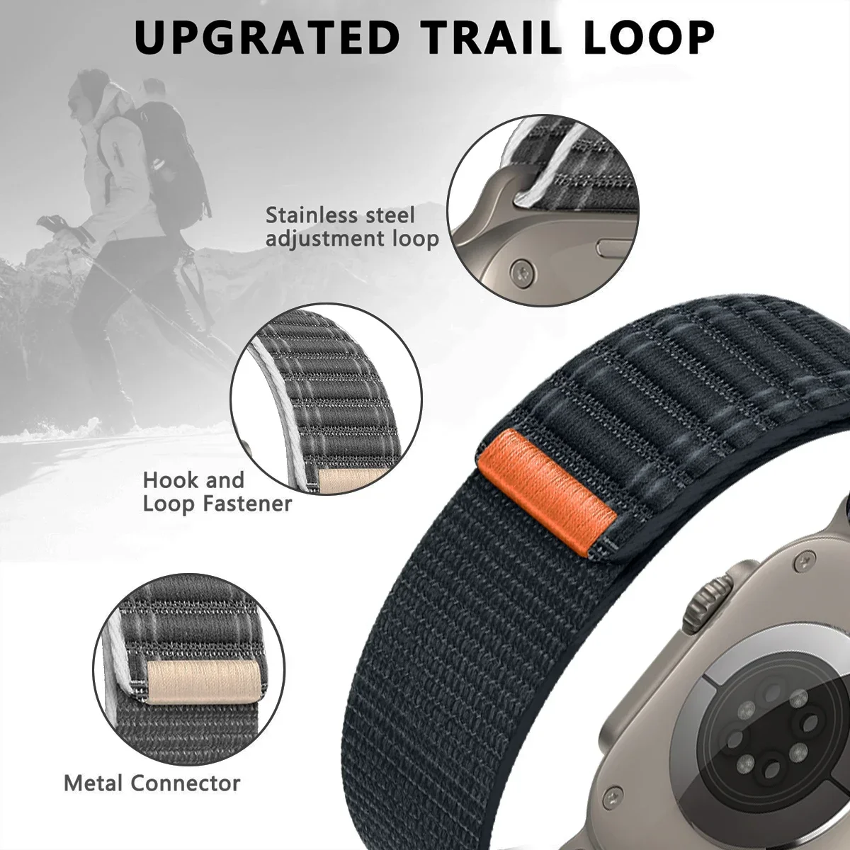 Нейлоновый ремешок для Apple Watch Band Ultra 2 49 мм 45 мм 41 мм 44 мм 42 мм 38 мм Браслет с волнистым узором для iWatch Series 9 8 7 6 5 4