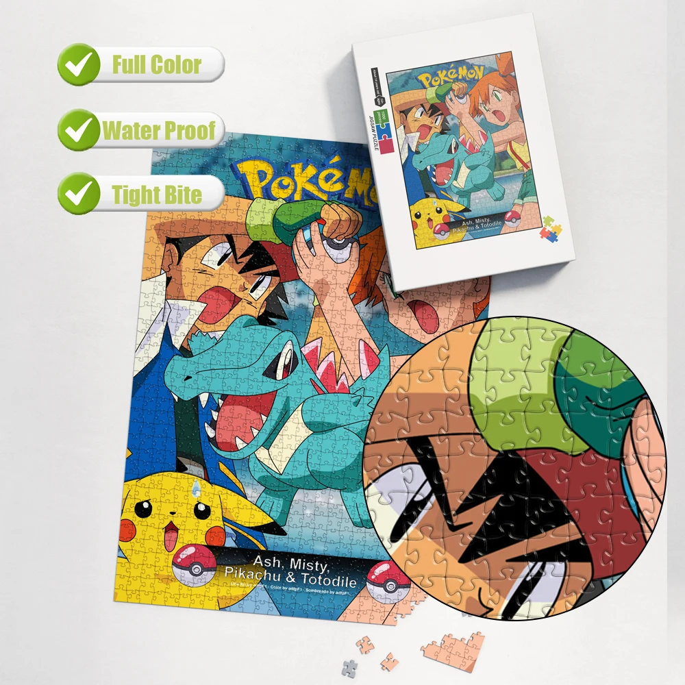 Pokemon Cartoon Puzzle Game for Children and Adults Available In Multiple Sizes Educational Puzzle Toy The Best Gift for Family
