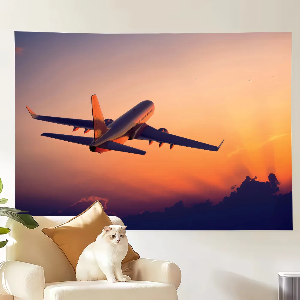 Classic Airplane Handsome flag Decoration Art Picnic Party Home Hanging Camping Outdoor Party Banner