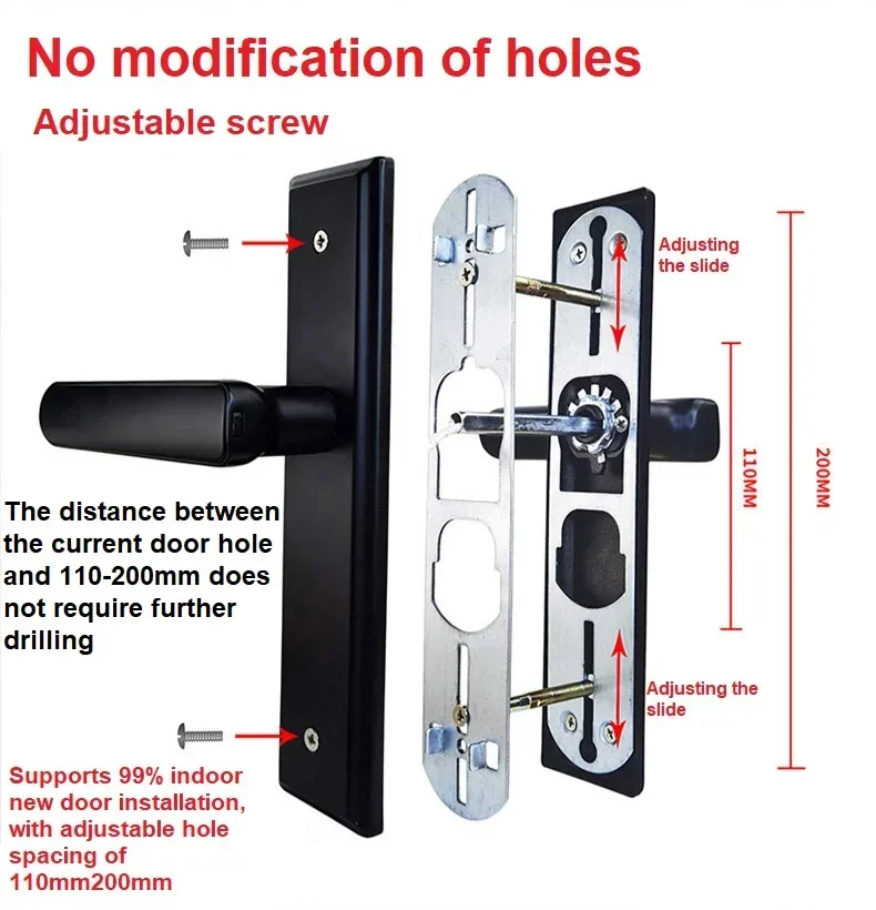 Cerradura de puerta biométrica con huella dactilar, cerradura electrónica inteligente con contraseña para puerta de madera interior, aplicación remota, desbloqueo, cerraduras antirrobo