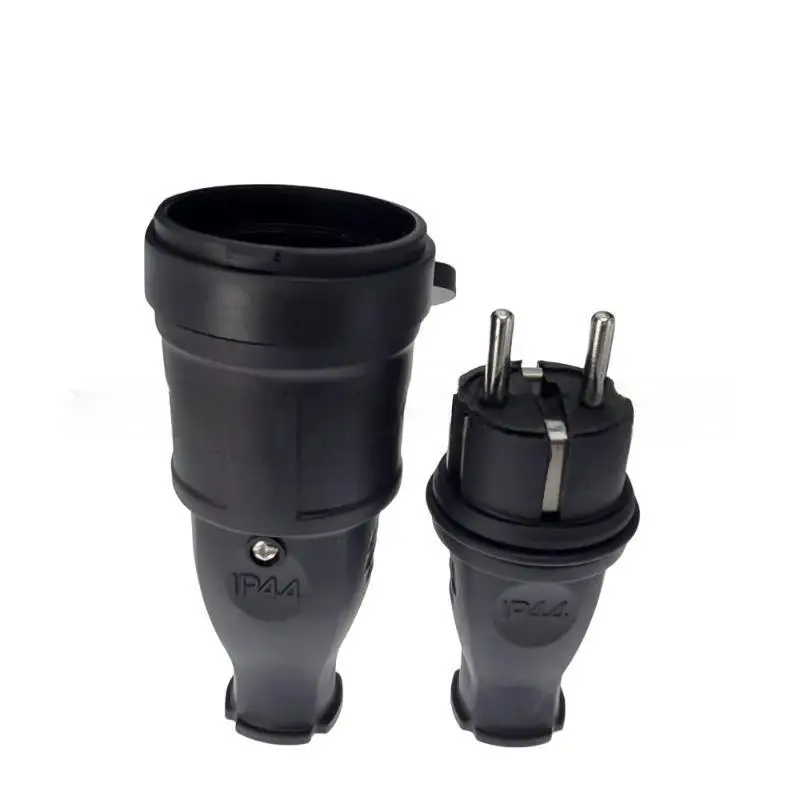 European Rubber Industrial Male Or Female Plug Socket 16A 220V-250V 2P+E IP44 Waterproof Electric Power Connector