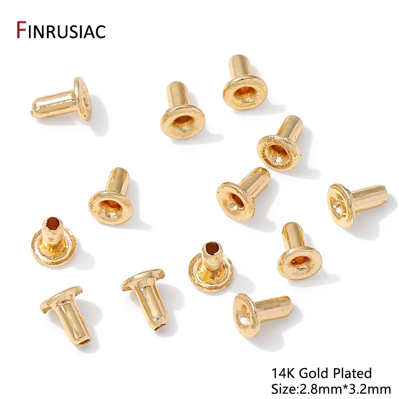 30PCS 14/18K Gold Überzogene Messing Perlen Stecker Perle Loch Stecker Kappen Für DIY Handgemachte Armband schmuck Machen Zubehör – Detail 14