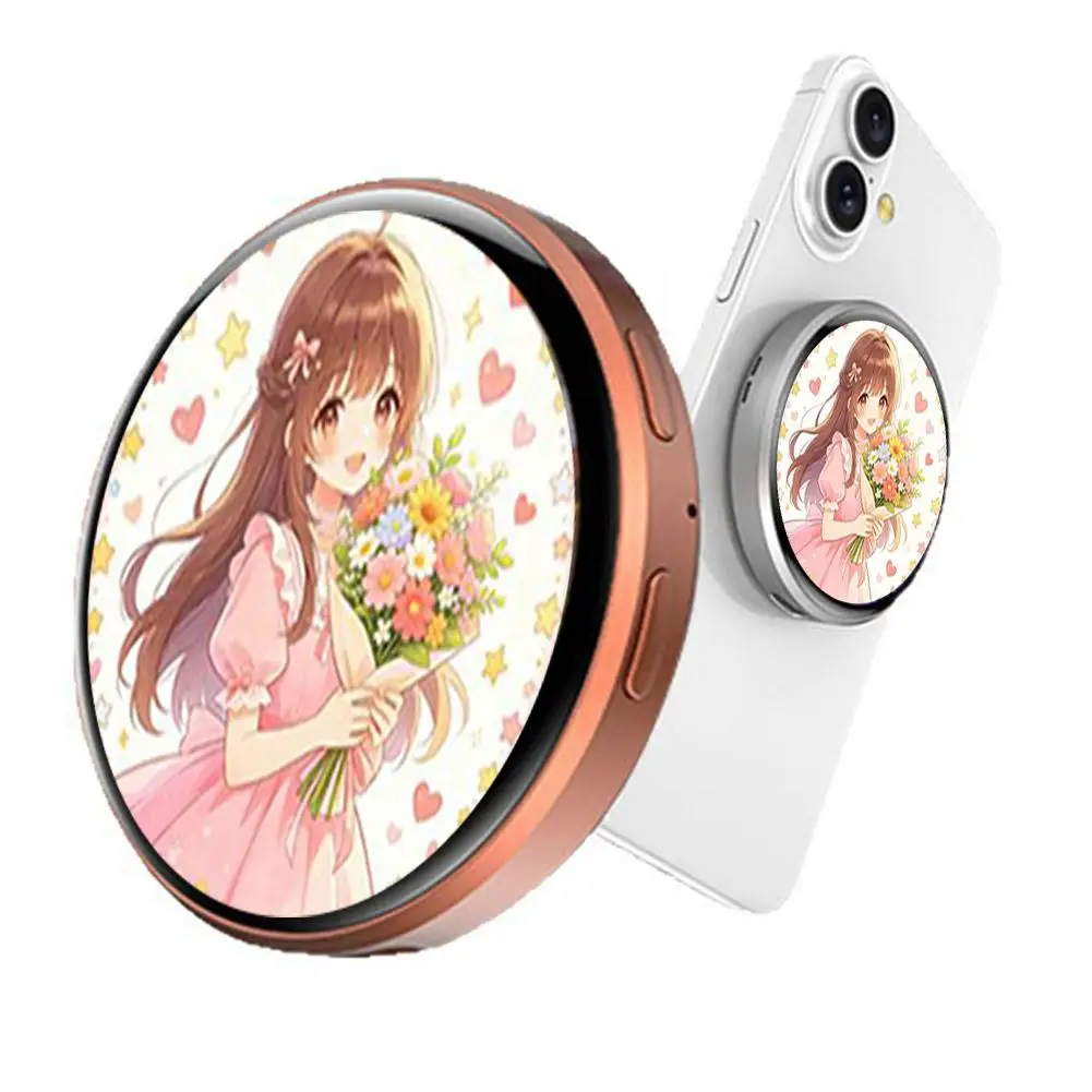 Magnetic Electronic Bar Selfie Screen Sound Electronic Badge Touch Screen Anime Badge Fashion Cool Electronic Badge