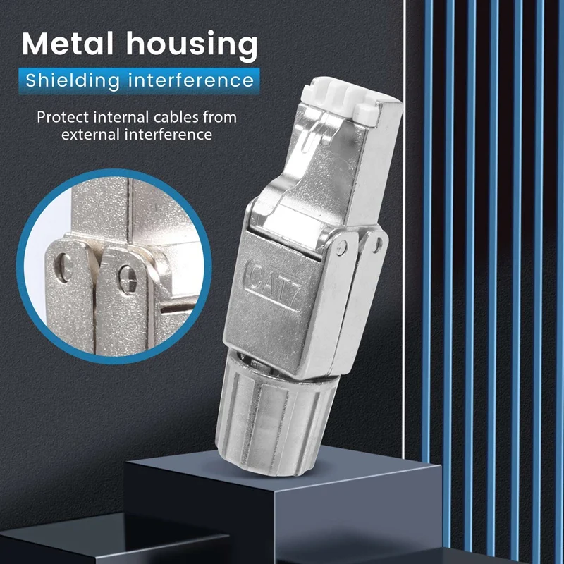 2 Pcs for RJ45 CAT7 Connectors Tool Free Shielded Toolless Modular Network Plug for Installation Cable-A62I