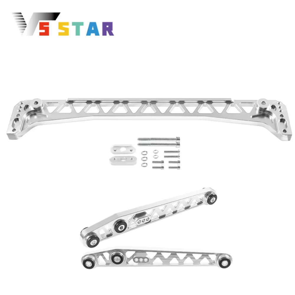 Brazo de control inferior trasero LCA de aluminio palanquilla de alta calidad + soporte de submarco Compatible con Honda Civic EK Sliver 1996-2000