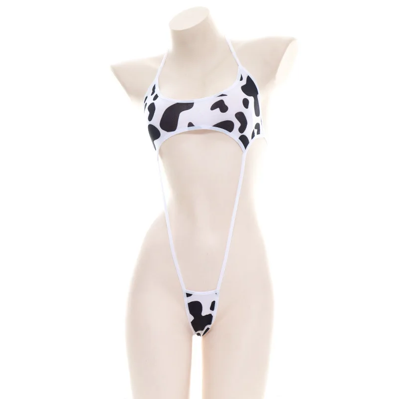 Anime Cartoon Cow Series Bodysuit Underwear Maid Unifrom Costume Kawaii Girl Bikini Swimsuit Set Outfit Cosplay