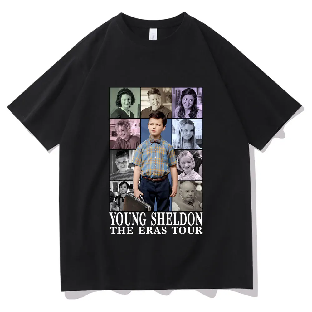 Best Famous Tv Series Young Sheldon The Eras Tour T-shirt Male Casual Pure Cotton Tshirt Men Women Vintage Oversized T Shirts