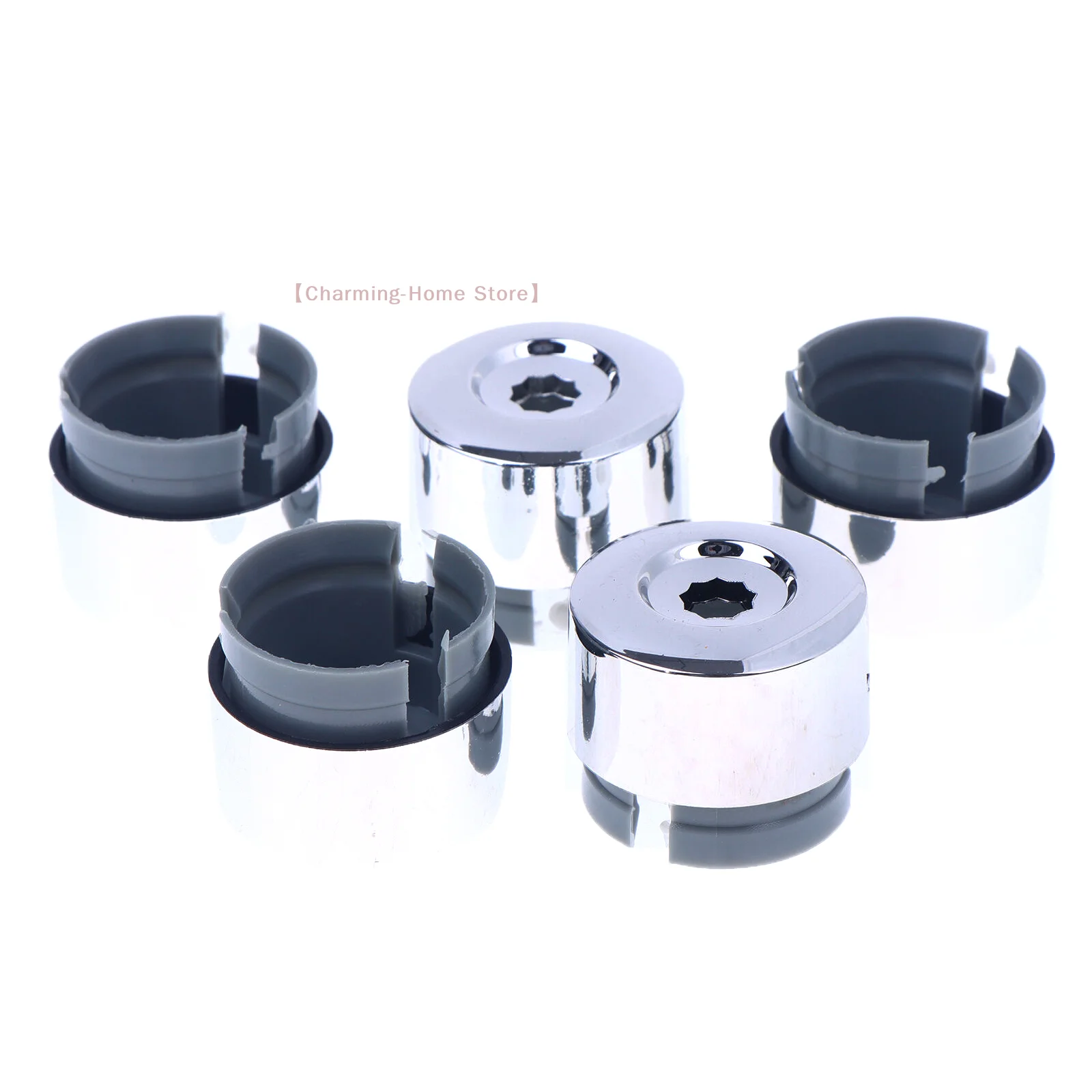 

【M】5PCS 7L6 601 173A 2ZZ Chrome Wheel Lug Bolt Nut Cap Cover ABS Plastic With Triple Chrome Finish For Touareg 2004-2014