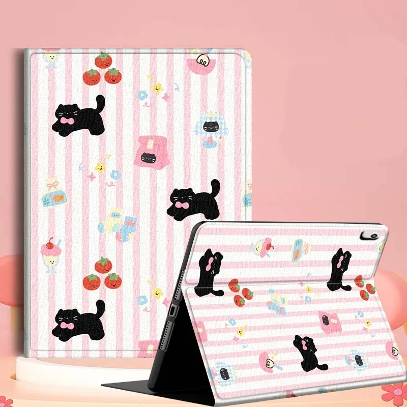 

Creative Black Cat Pattern For iPad mini Air 1 2 3 4 5 6 7 6th 7th 9 11 13 M3 M2 gen 7.9 8.3 10.9 Inch 2025 Tablet Case