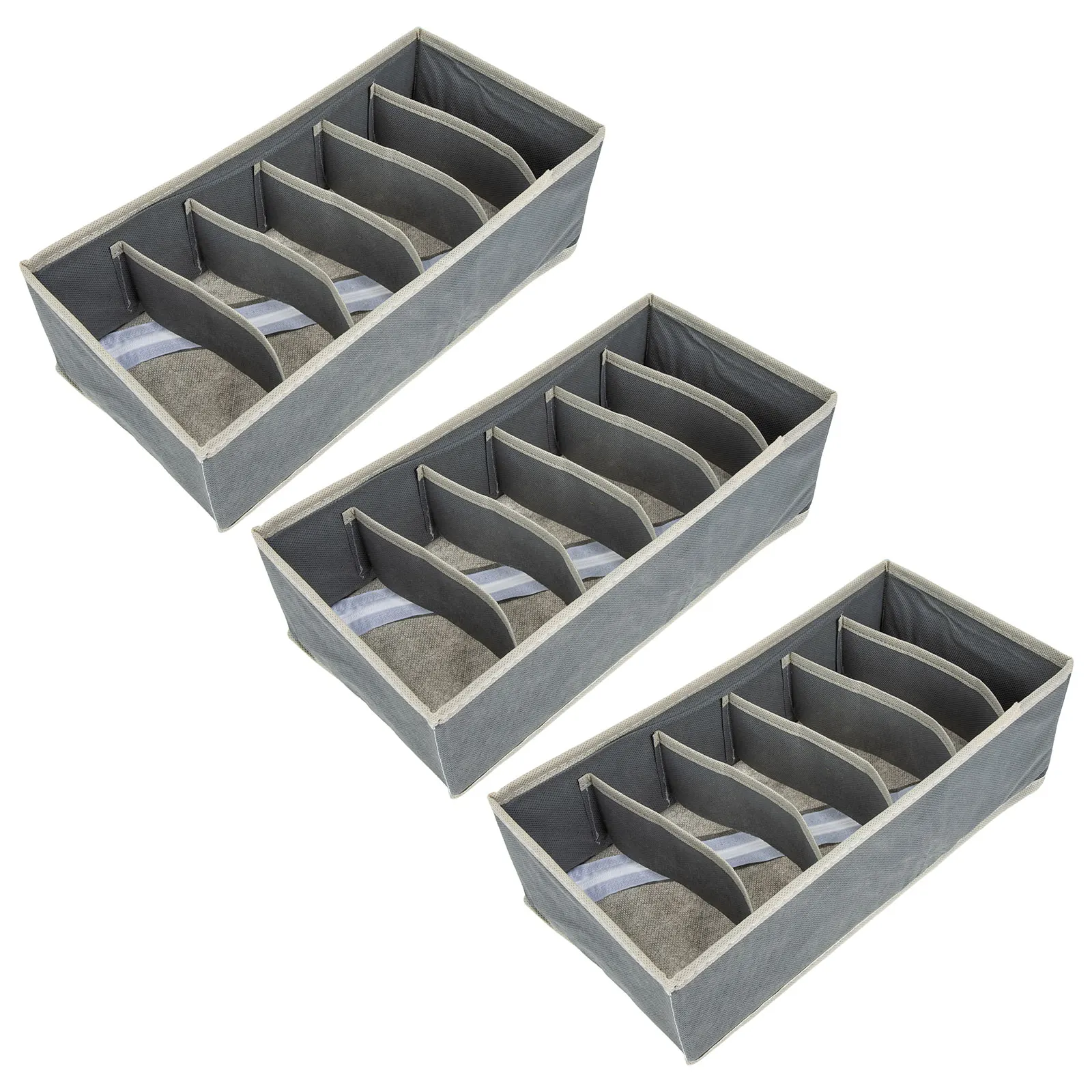 

3pcs Bra Storage Underwear ganizer Drawers Sock Storage Box Holder Fabric Bins Clothes Dividers Home Supplies