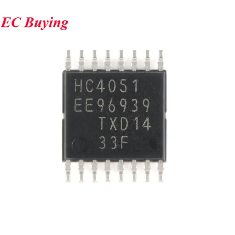 10 Buah/5 Buah 74HC4051PW 74HC4051 SN74HC4051PWR 74HC4051PW,118 HC4051 TSSOP-16 8-Channel Analog Multiplexer/Demultiplexer Chip IC
