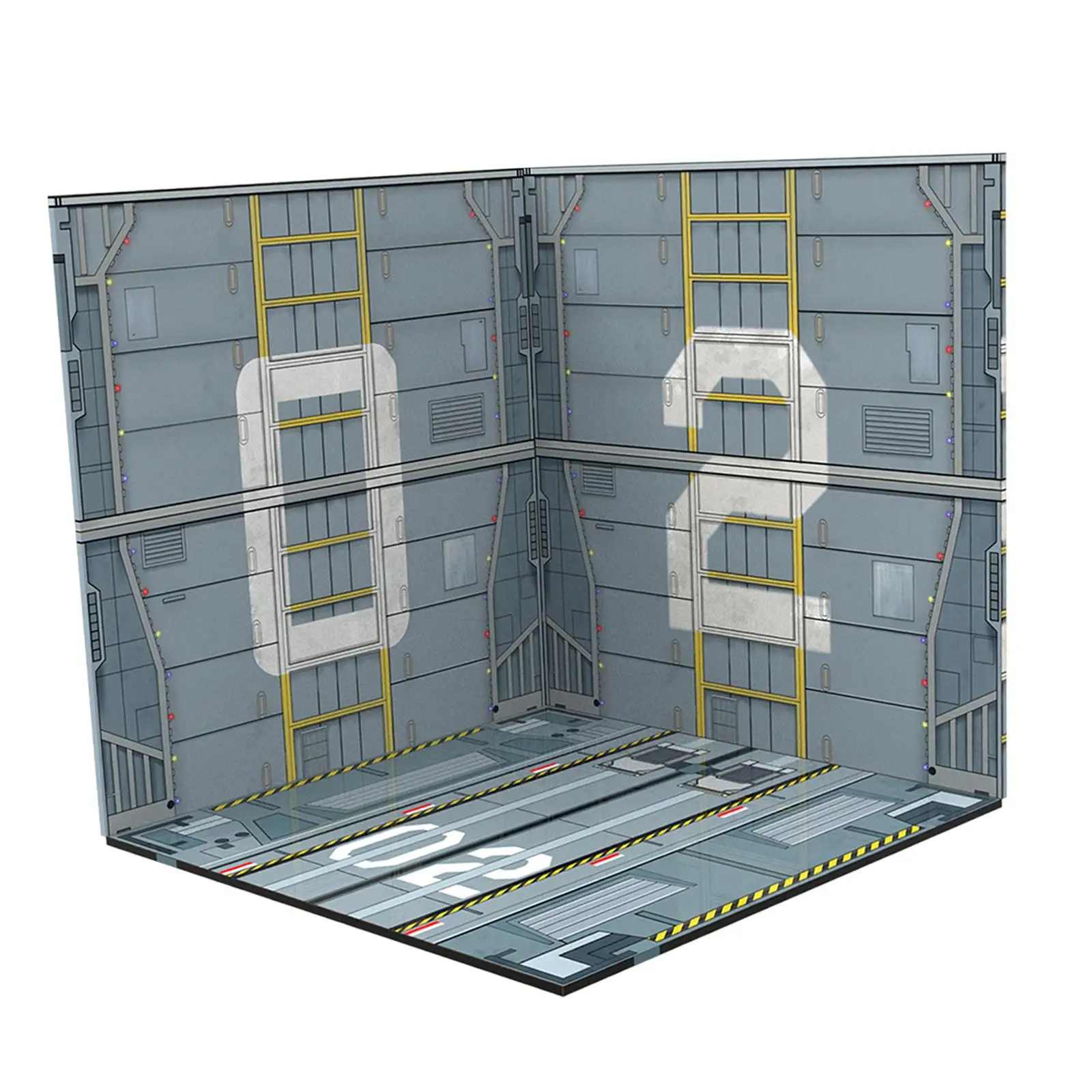 1/12 Backdrop Scene Background Layout Showcase Storage for Action Figures Diecast Car