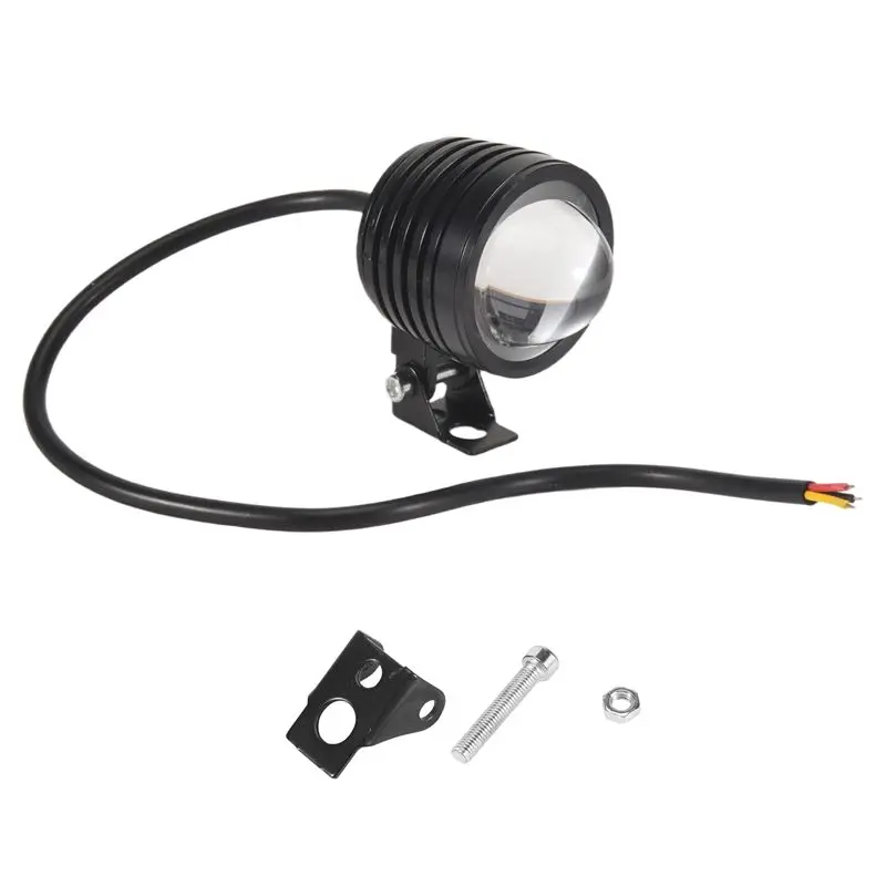 

AEA7-3 Inch Motorcycle Headlight 30W 6000LM Fisheye LED Motorbike Light Headlight Driving Fog Spotlights White+Amber Light