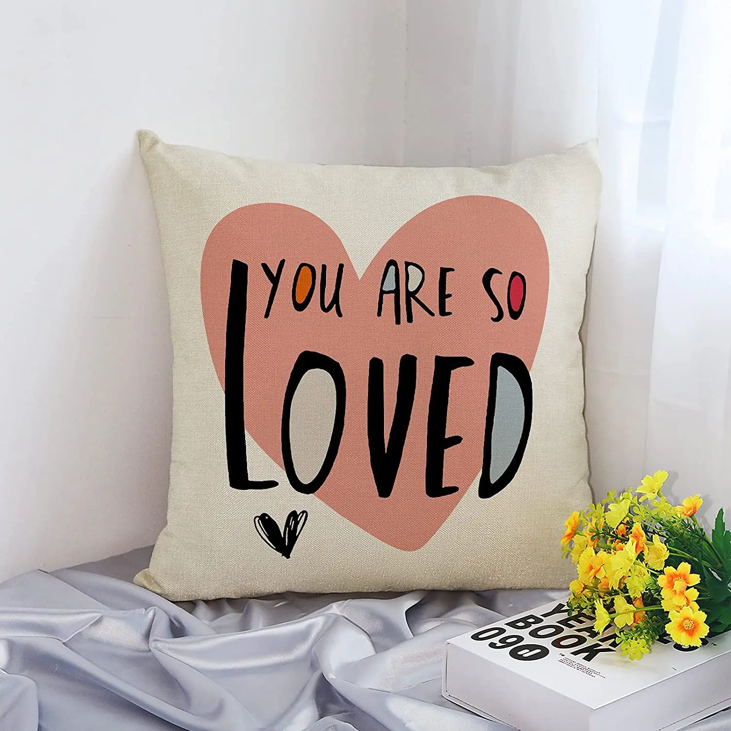 Inspirational Gift for Women Throw Pillow Cover Best Sister Gift Pillowcase Linen Cushion Cover Birthday Mother's Day Home Decor