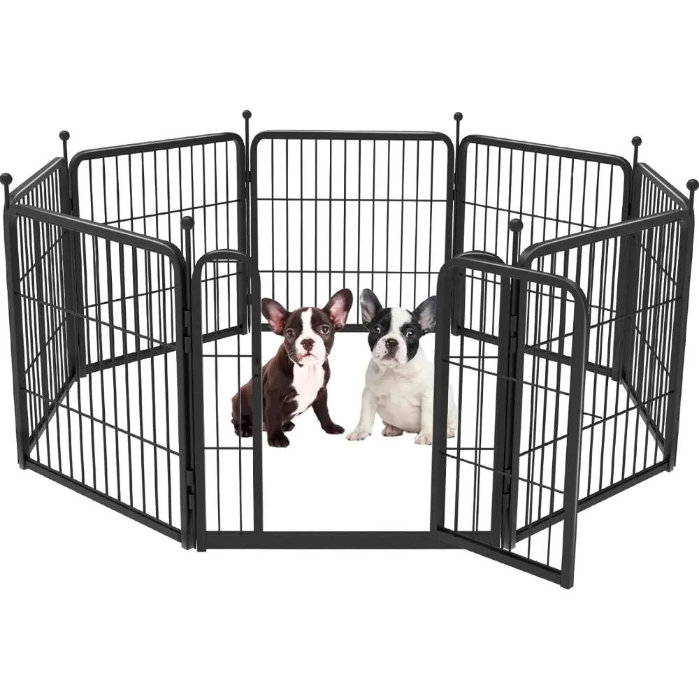 

FXW Rollick Dog Playpen for Yard, Camping, 24" Height Heavy Duty for/Small Dogs/Puppies Dogs, 8 Panels│Patented