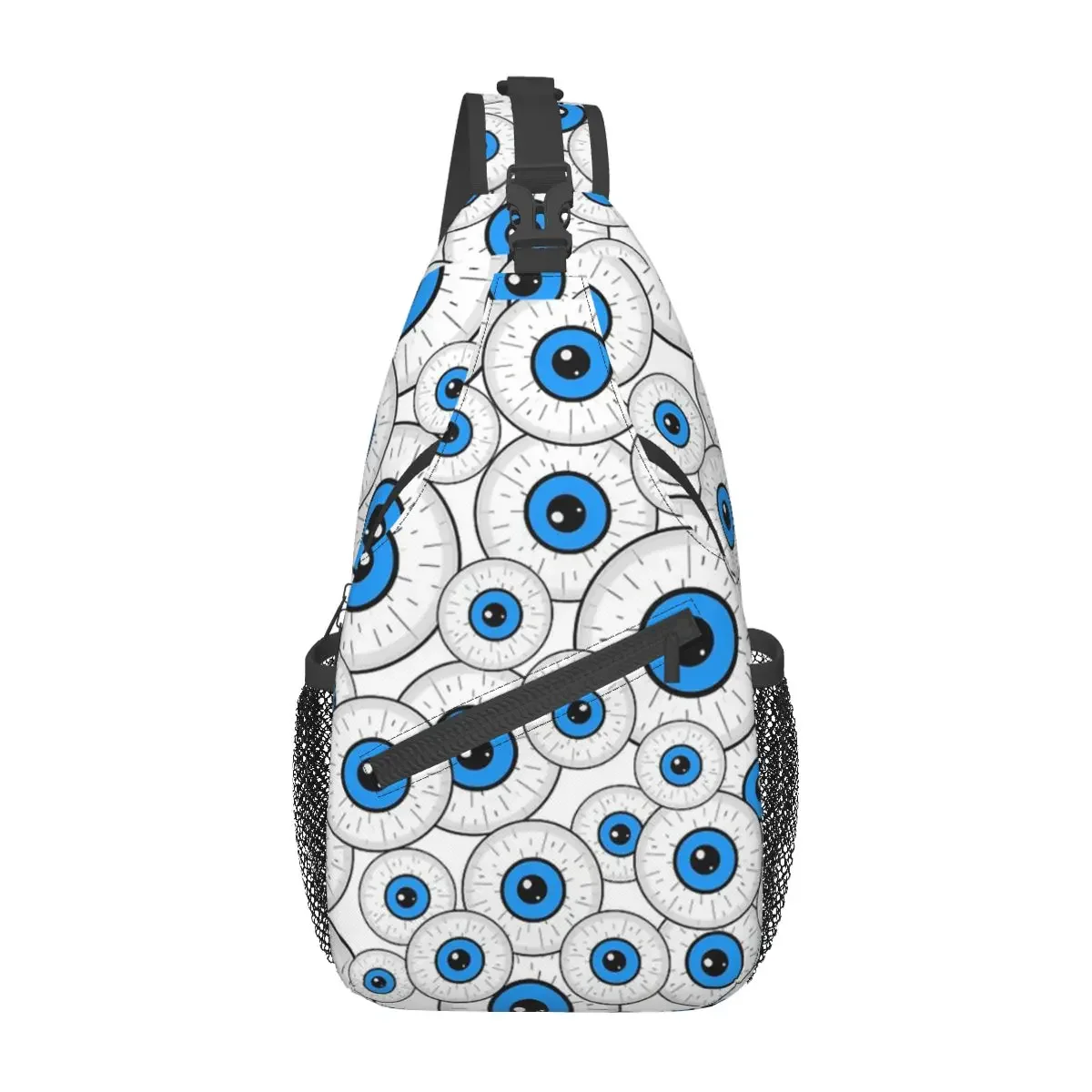 

Eye Exam Eyeball Crossbody Sling Bag Men Women Chest Bag Shoulder Backpack Daypack for Hiking Outdoor Cycling Bag