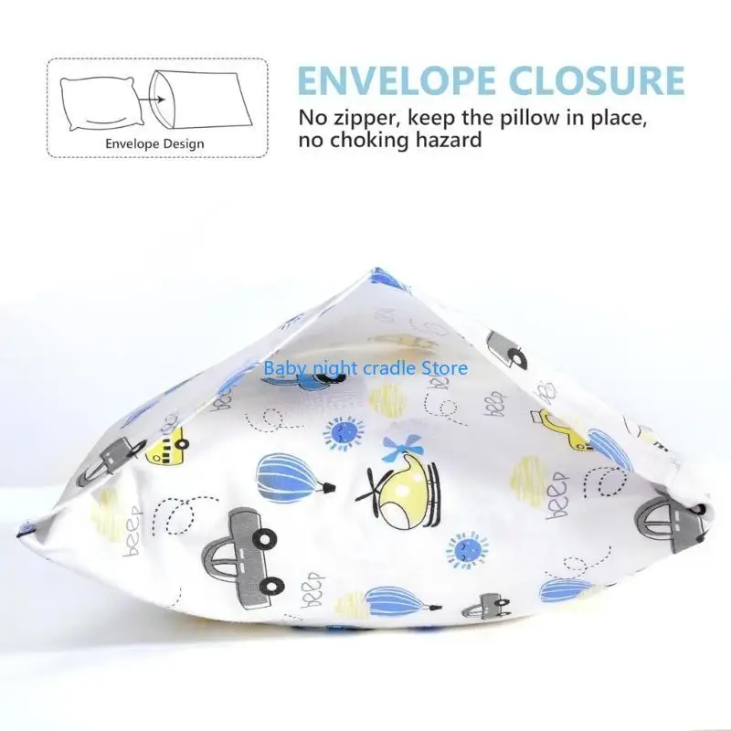 

J2FF Breathable Baby Pillowcase Cotton Pillow Cover Bed Pillow Case Large Size Baby Pillow Cover Comfortable for Boy Girls