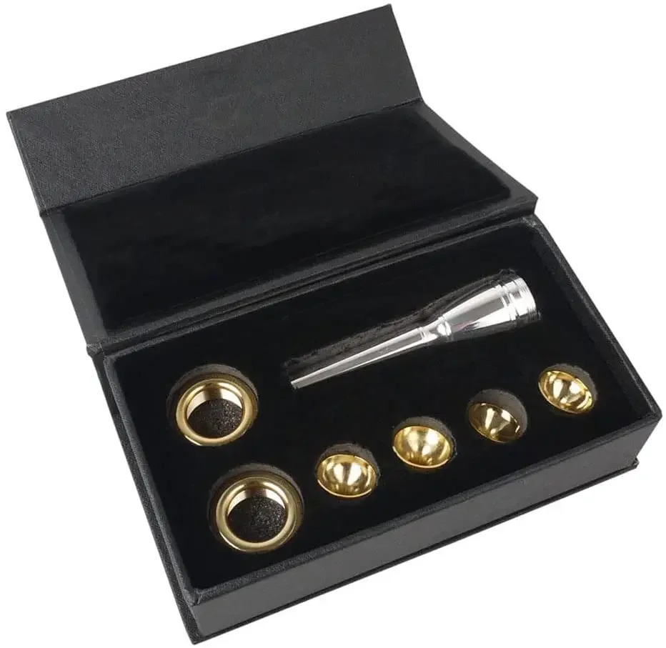 

Wholesale Manufacturer small b-flat C key Trumpet authentic mouthpiece set silver gold plated 3C 2C 2B 3B Trumpet mouthpiece set