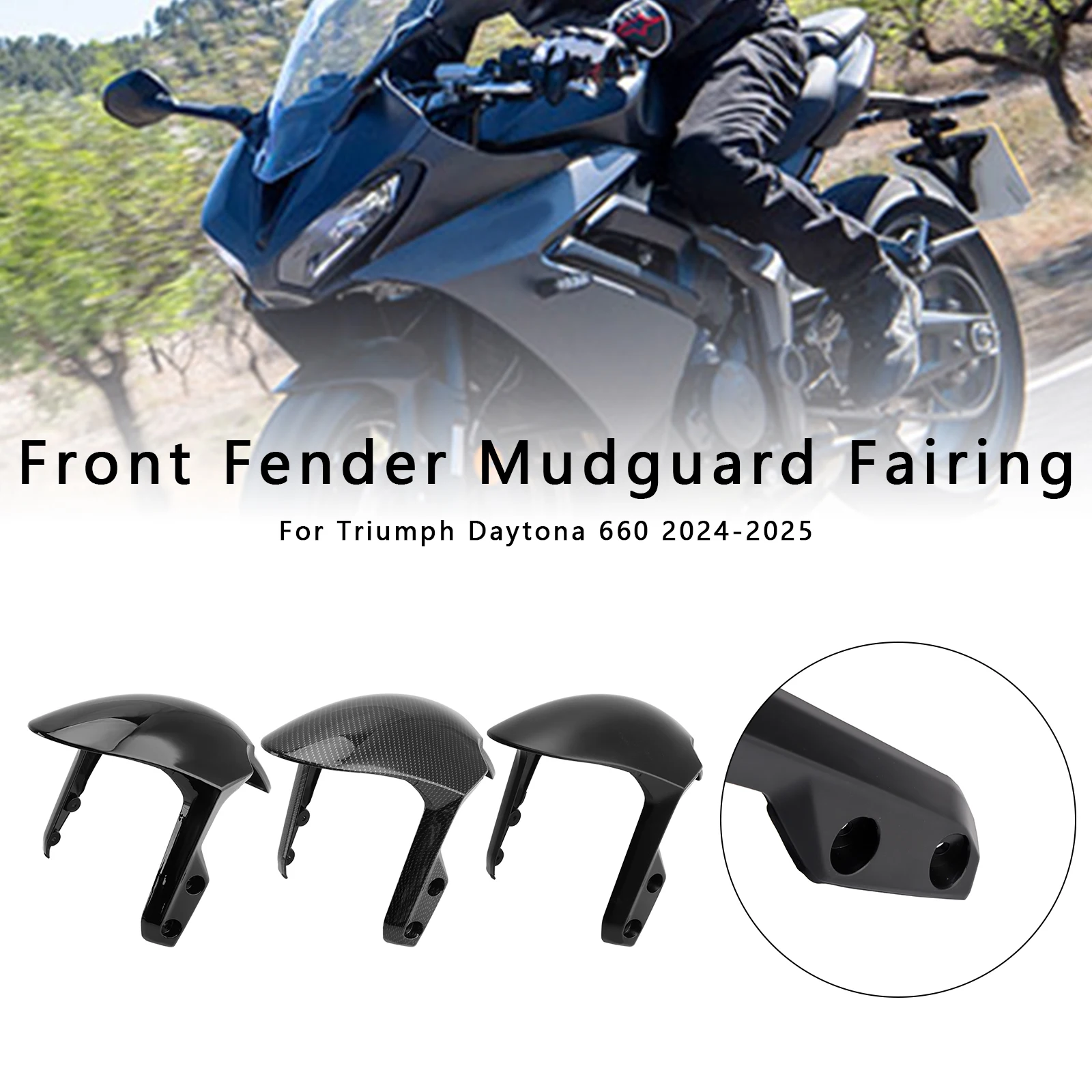 

Topteng Front Fender Mudguard Fairing Cowl For Daytona 660 2024-2025