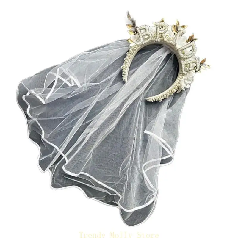 N5KB Bridal Shower Head Band Jóias Mulheres Bacharetas Partem