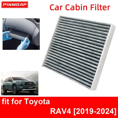 Imagen 1 del producto Filtro de aire de cabina de coche para Toyota RAV4 2019-2024, Filtros automáticos de fibra de carbono 2019 2020 2021 2022 2023 2024