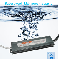 Outdoor waterproof power supply IP67 lighting transformer AC110V~220V to DC 12V 24V LED driver 10W 20W 50W 100W 400W adapter