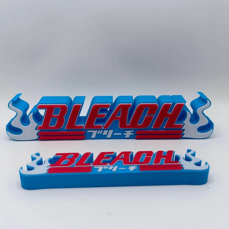 

3D Nameplate Bleach Logo KUROSAKI IGHIGO Doll Model Ornament PLA Material KUCHIKI RUKIA Cosplay Exhibition Sign Decoration Gift
