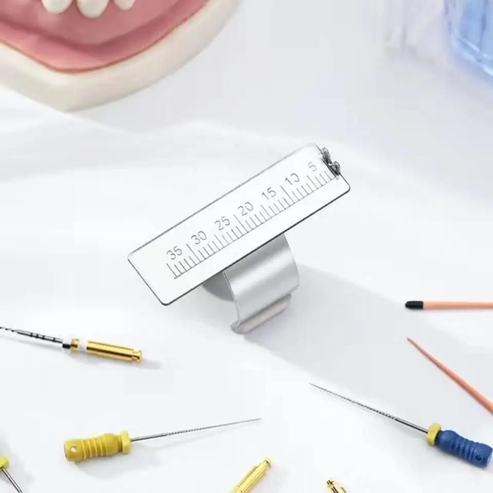 

Dental Stainles Steel Measuring Ruler Ring Ruler Ferule Root Canal Measuring Table Laboratory Equipment Material Tool Accessorie