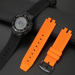 Silicone watchband  for Casio PROTREK series PRW-3000 3100 6000 6100Y resin silicone wristband Men's watch strap bracelet