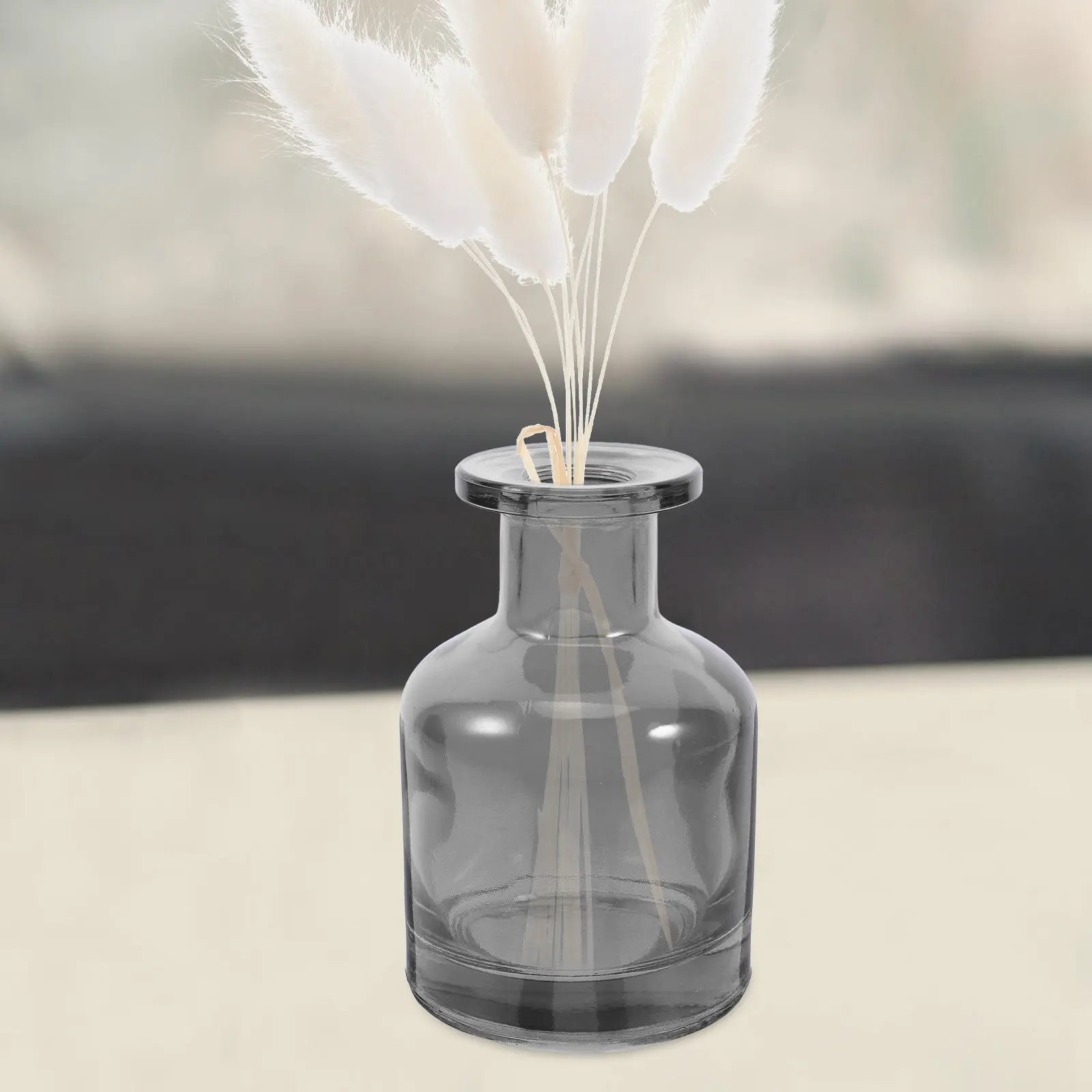 

2Pcs Refillable Glass Reed Diffuser Bottles Empty Cylinder Aroma Diffuser Jars Reusable Essential Oil Holder Home Office Car