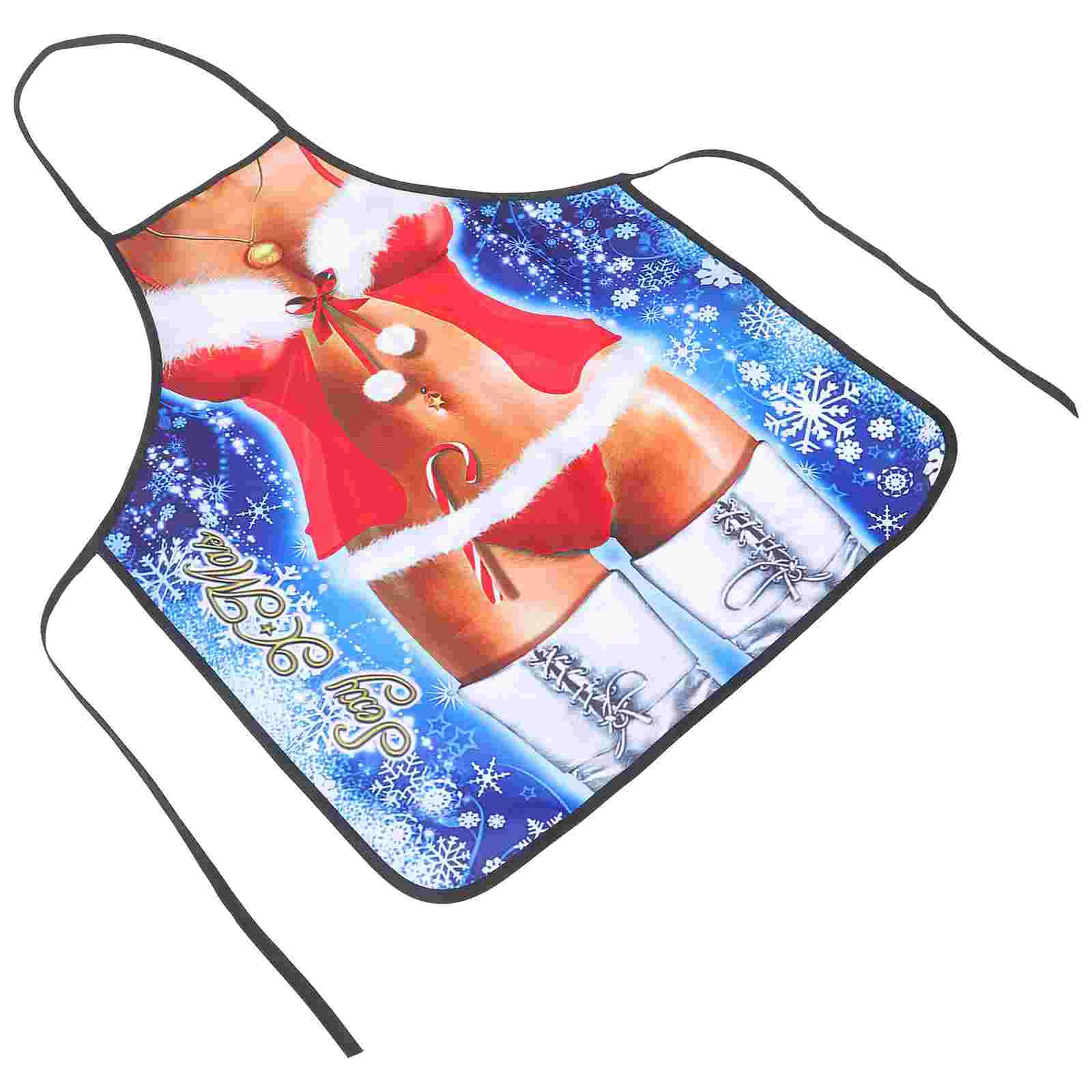 

Apron Christmas Thickened Bbq for Men Polyester Prank Restaurant Aprons