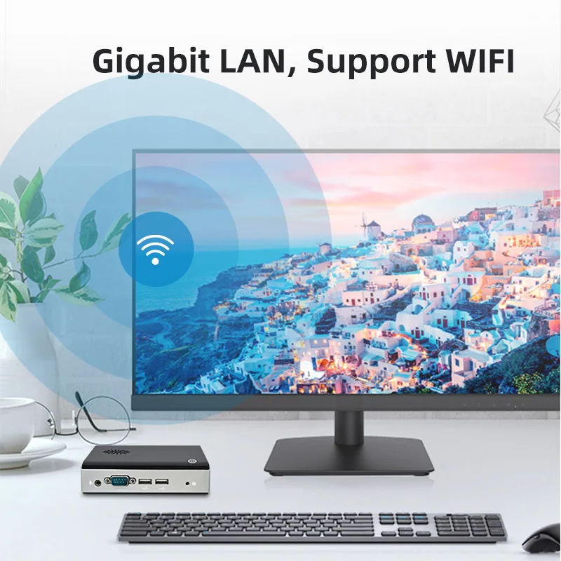 كمبيوتر جيب صغير Windows10 N2840 ثنائي النواة 4 جيجا بايت رام 64 جيجا بايت Ssd واي فاي Rj45 جيجابت لان كمبيوتر صغير #2