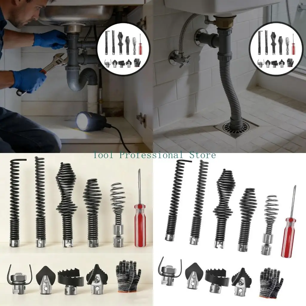 Ensemble machines nettoyage d'égouts 57QF 16mm, pour usage domestique Commercial, élimine les blocages
