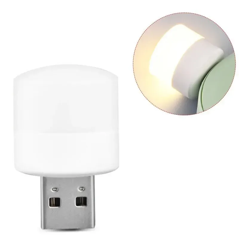 1/2/3/4pcs USB Night Light Mini LED Night Light USB Plug Lamp Power Bank Charging USB Book Lights Small Round Reading