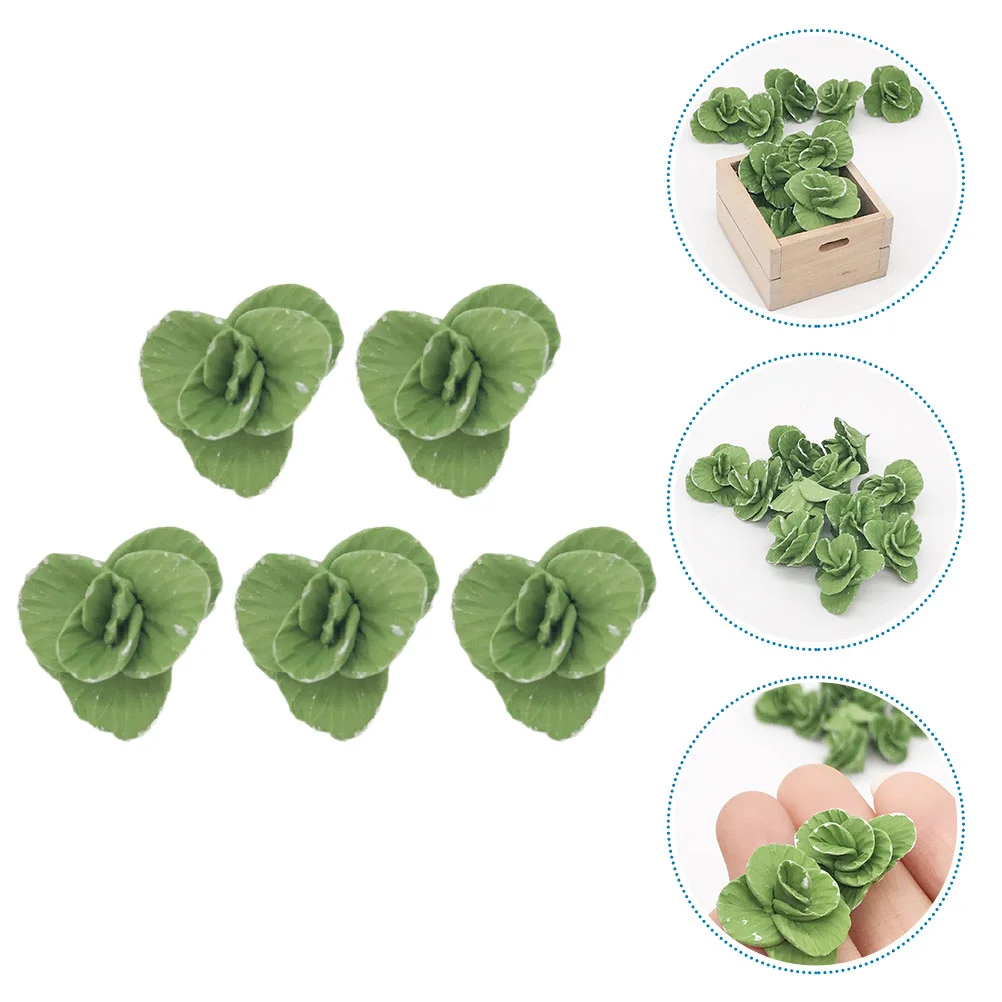 

5 Pcs Dollhouse Vegetables Artificial Tiny Mini Farm Model Small and Fresh Kit Aluminum Decoration Miniature