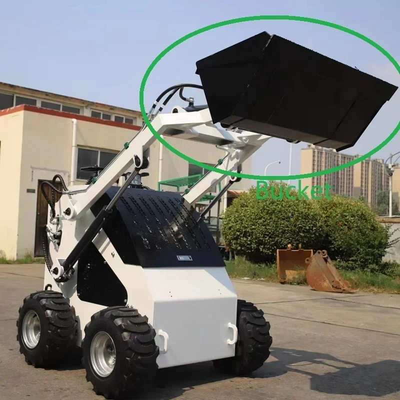 New Agricultural S460 Mini Sliding Loader Four Wheel Multi functional Trench Sowing, Digging and Plowing Integrated Machine