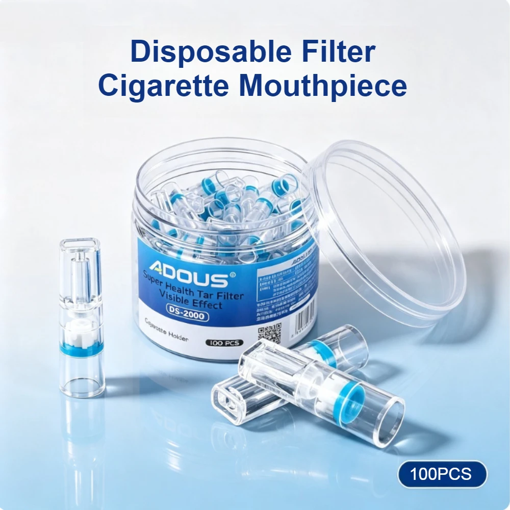 100Pcs/Box Disposable Cigarette Holder Mouthpiece Abandoned Cigarette Filter Tip Tobacco Tar Filtration Cleaning Holder Men Gift