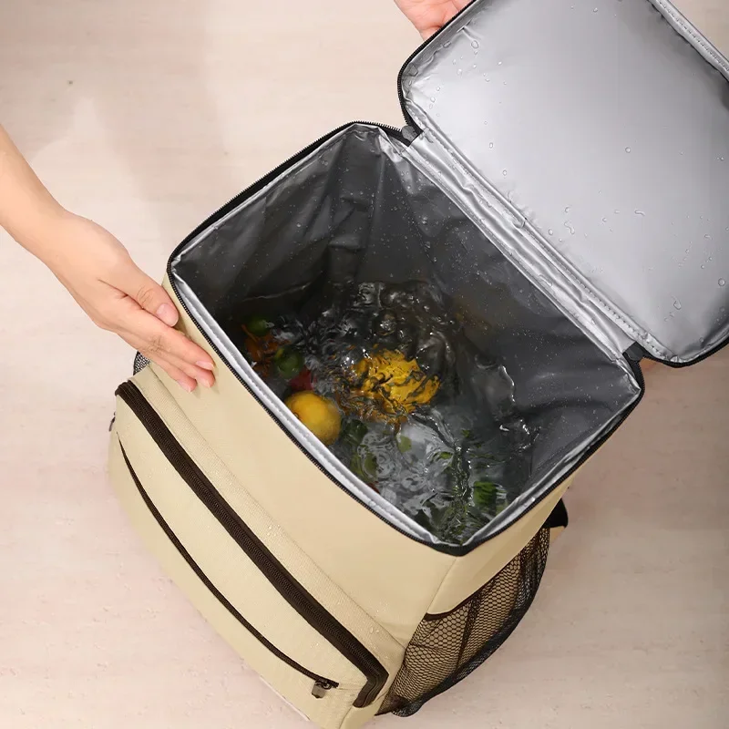 

1 шт. изолированный рюкзак-холодильник большой емкости рюкзак из ткани Оксфорд уличная дорожная сумка для пива водонепроницаемый мешок для льда на подкладке PEVA