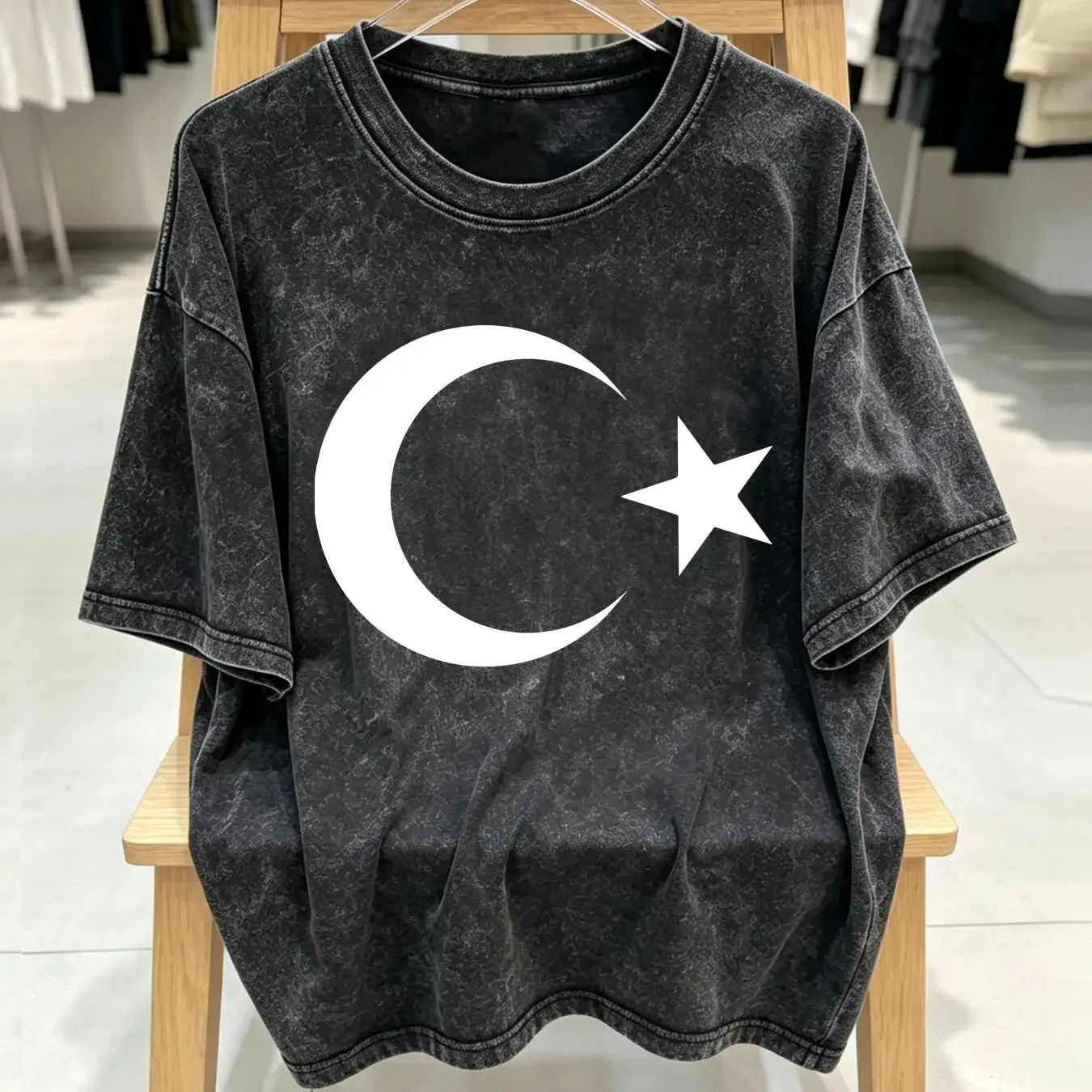 washed T Shirt Turkey Turkish Flag National Team Turkiye Moon Pride Türkiye long or short sleeves vintage Washed