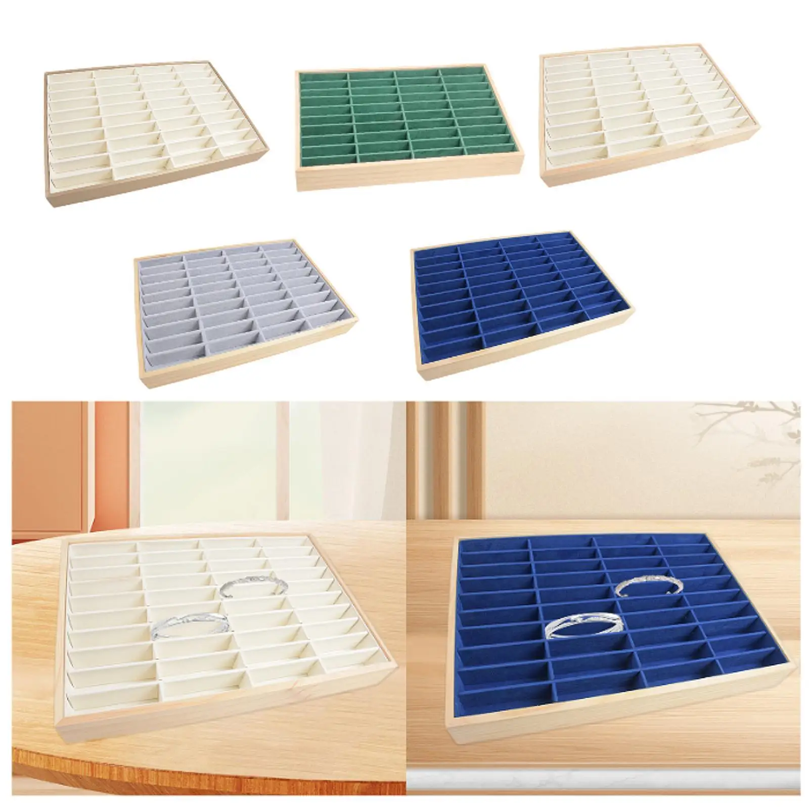 Поднос для демонстрации ювелирных изделий, держатель для браслета, женский элегантный настольный поднос для хранения ювелирного магазина, комода, прямая трансляция фотографии