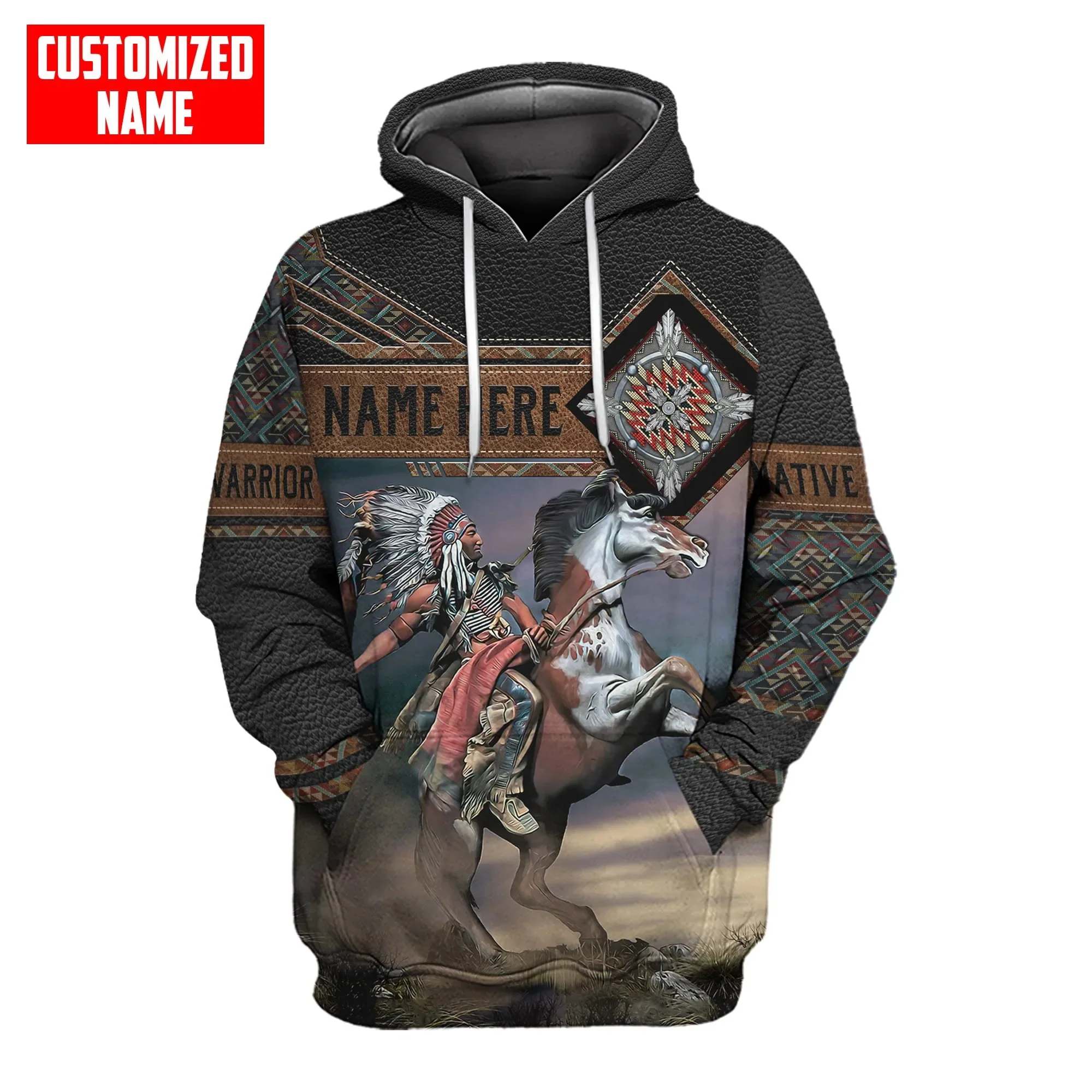 

Customized Name Native Warrior 3D All Over Printed Fashion Men's Hoodie & Sweatshirt Unisex Zip Hoodie Casual Tracksuits KJ953