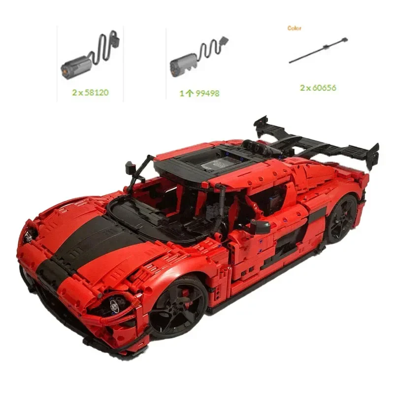 New Supercar RS MOC-167461 Speed Champion Racing Building Blocks Toy Model 4416PCS Car Model Birthday Gift DIY Christmas Gift