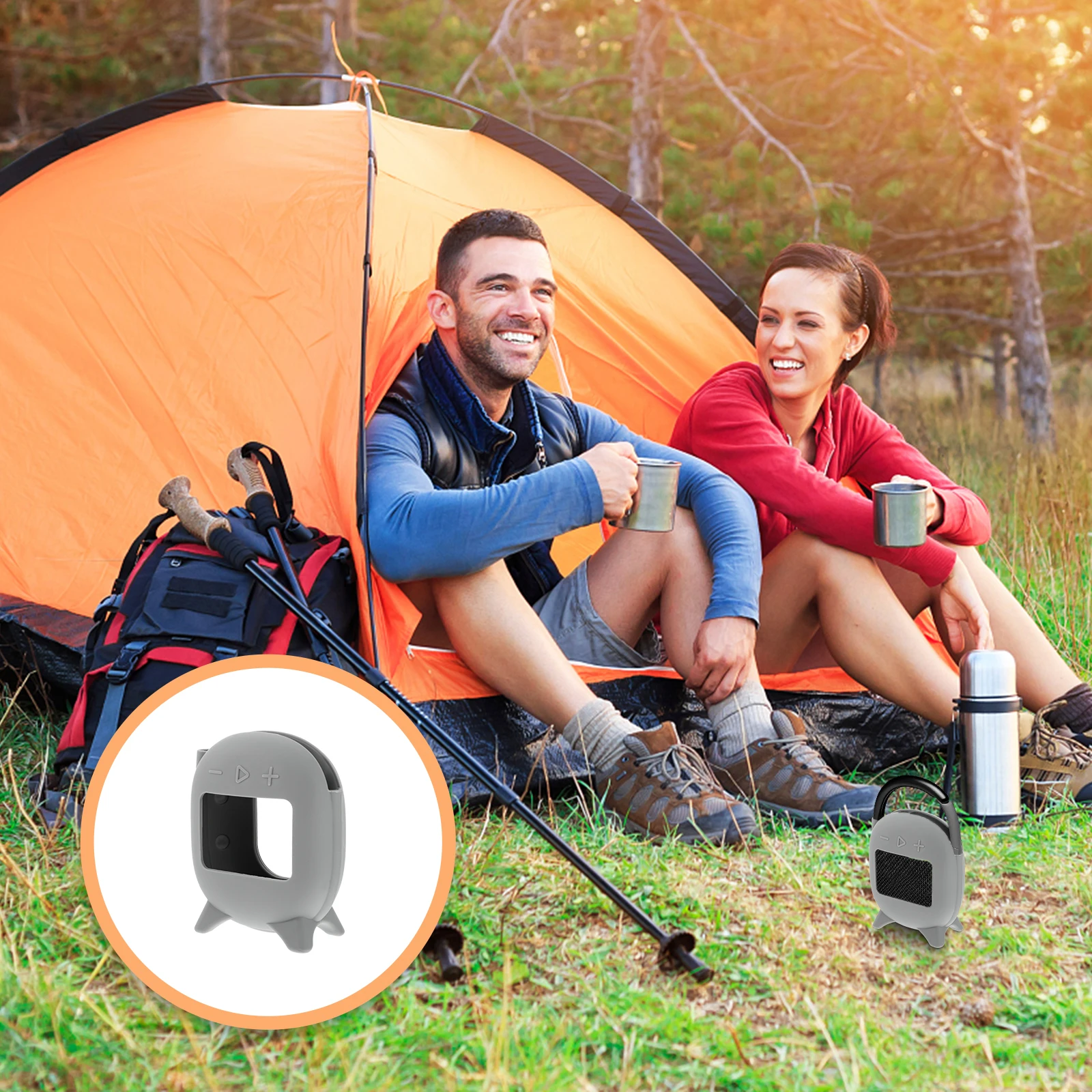 

Wireless Speaker Silicone Cover Compatible With Clip 4 Dark Grey Durable Shockproof Dustproof Protection Case For Portable