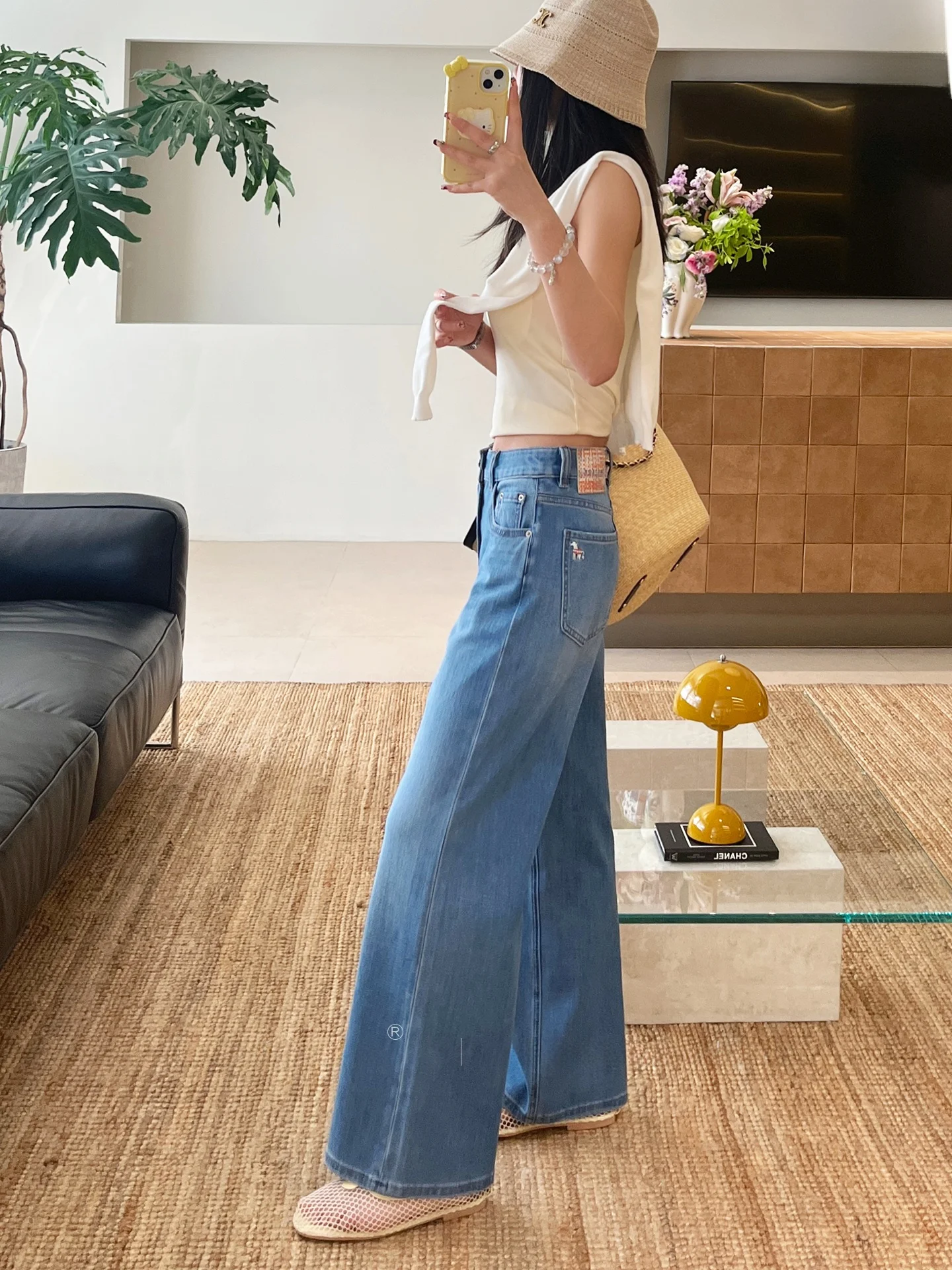 

Джинсы женские с высокой талией, прямые, синие, из денима, весенняя новинка, эластичные, облегающие, узкие, широкие брюки, комфортные, кофта.