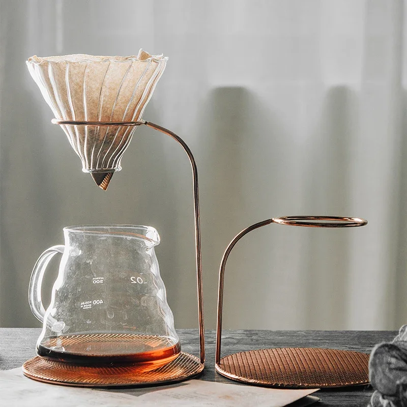 

Household hand brewed coffee holder filter cup V60 filter paper drip type sharing pot hand brewed coffee pot filter set