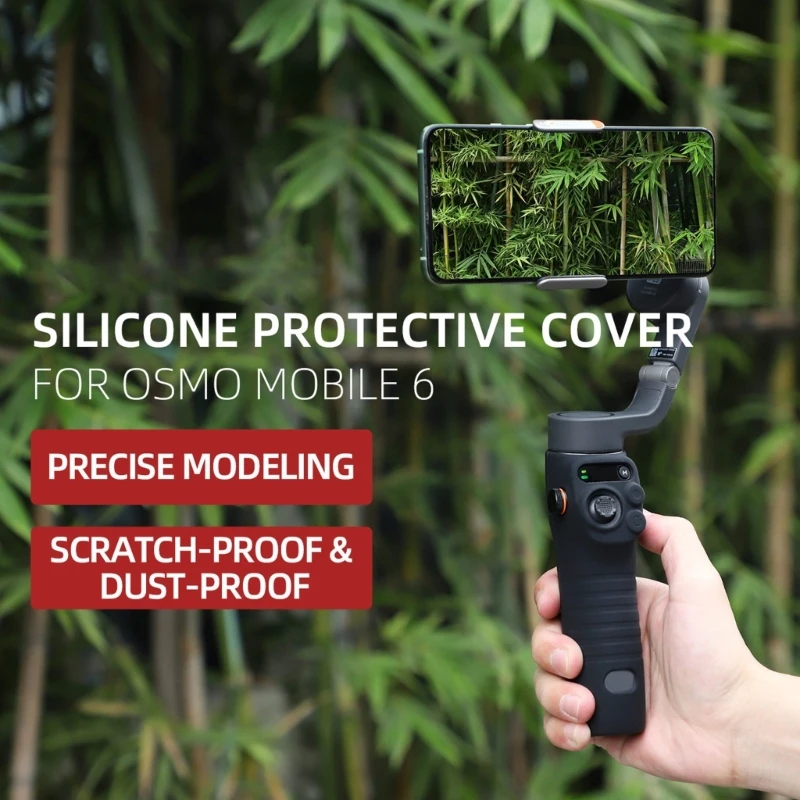 Protective Case for DJI OM 6 Osmo Mobile 6 Silicone Handle Case Anti-scratch Cover Sleeve Skin Protector Washable Accessory