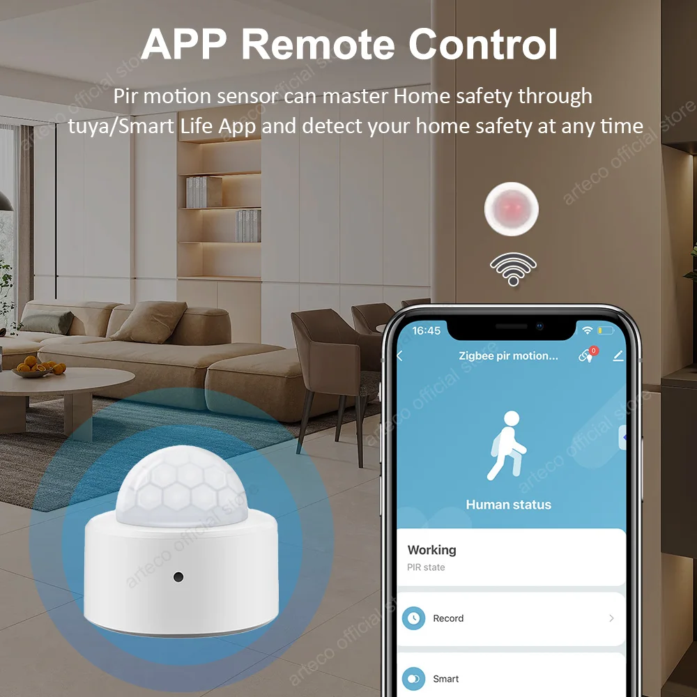 Tuya Zigbee PIR Motion Sensor Smart Home Menschlichen Körper Infrarot Detektor Sicherheit Smart Leben Funktioniert Mit Home Assistant Zigbee2MQTT
