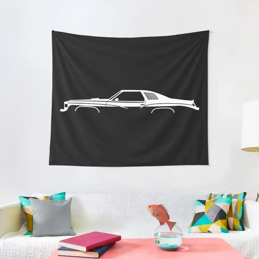 Muscle Car silhouette 1977 Tapestry Wallpaper Living Room Decoration Aesthetic Decoration Tapestry