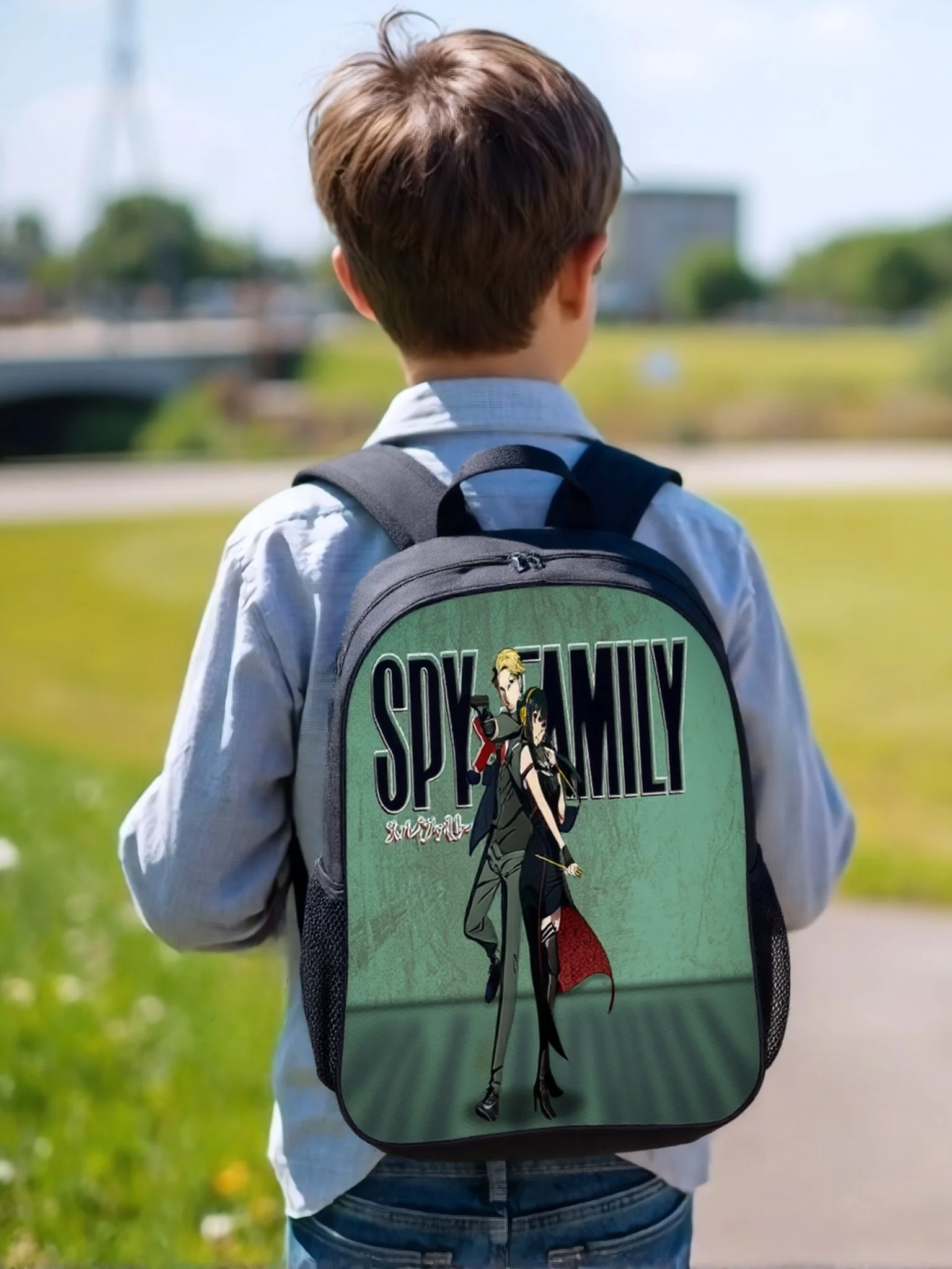 Children SPY×FAMILY Cartoon Backpack Casual Rucksack,Student Lightweight Bookbag Daily Knapsack for School